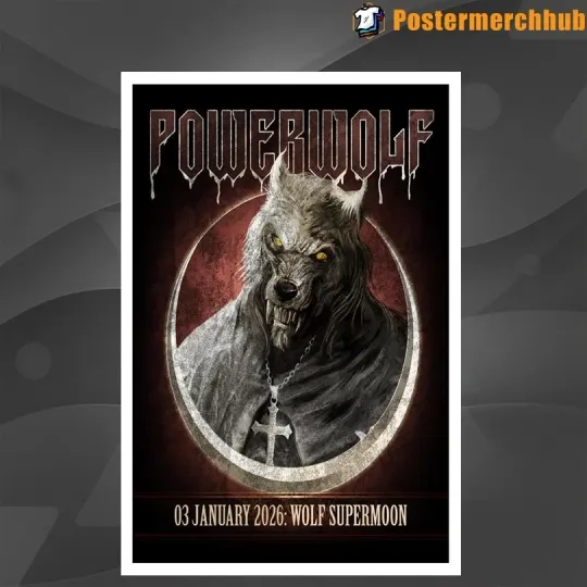 Discover Powerwolf Wake Up The Wicked Tour 2026 Poster Home Decor, Wall Art, Fan Gift