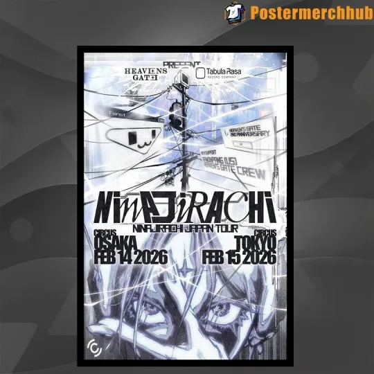 Discover Ninajirachi Feb 14-15 2026 Japan Tour Live Poster Home Decor, Wall Art