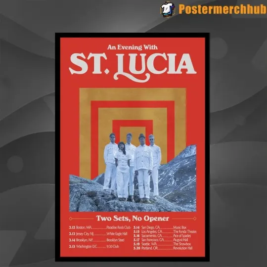 Discover St. Lucia Fall Tour 2026 Poster New Home Decor, Wall Art, No Frame, Fan Gift