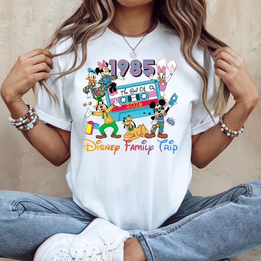 Discover 80s 90s Disney Family Trip Shirt, Mickey and Friends Disneyland T-Shirt