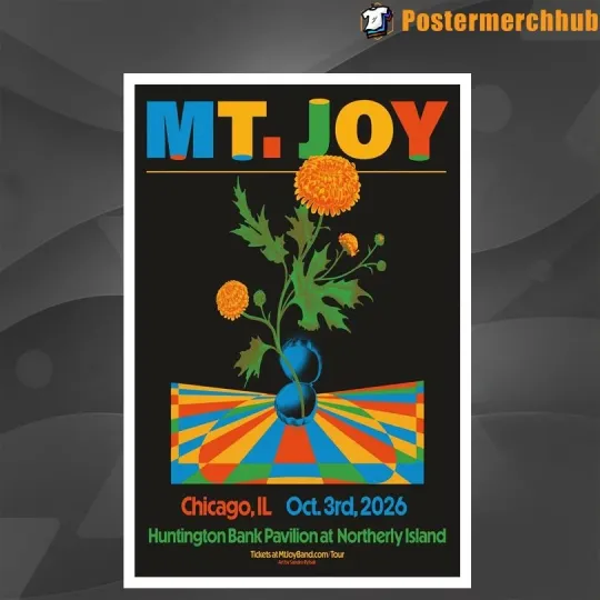 Discover Mt. Joy Chicago IL Oct 3 2026 Tour Poster Home Decor, Wall Art, Fan Gift