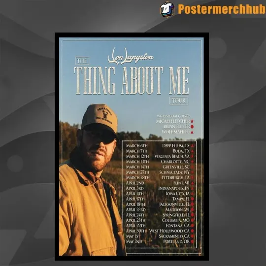 Discover Jon Langston Thing About Me Tour 2026 Poster Home Decor, Wall Art, Fan Gift