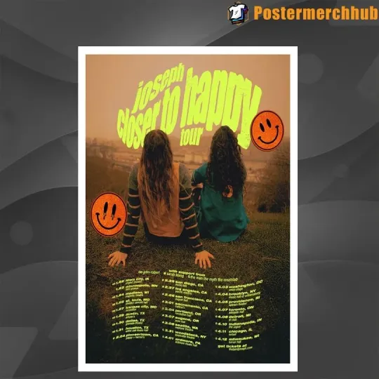 Discover Joseph Closer To Happy Tour 2026 Poster Home Decor, Wall Art, Fan Gift