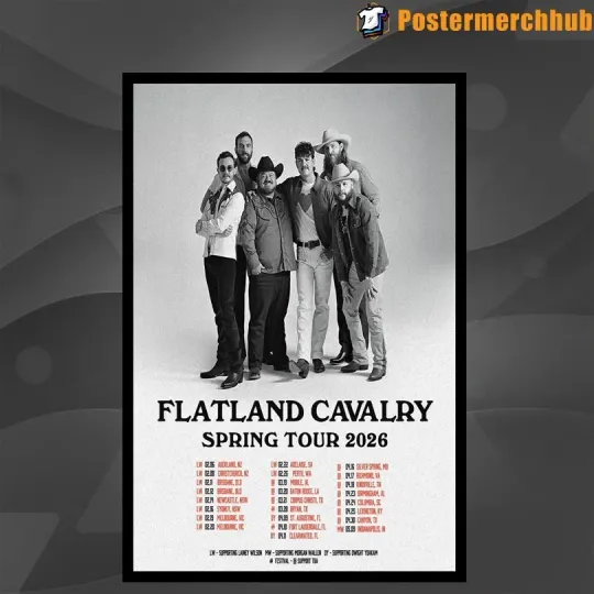 Discover Flatland Cavalry Spring Tour 2026 Poster Home Decor, Wall Art, Fan Gift