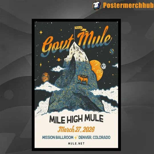 Discover Gov’t Mule Mission Ballroom Denver CO  Mar 27 2026 Tour Poster