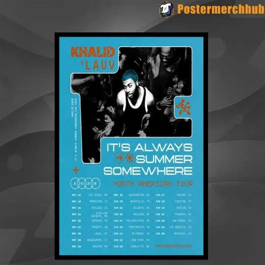 Discover Khalid North American Tour 2026 Poster Home Decor, Wall Art, Fan Gift