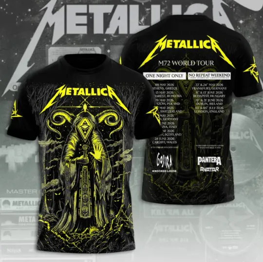 Discover MET Band World Tour 2026 3D Printed T-Shirt