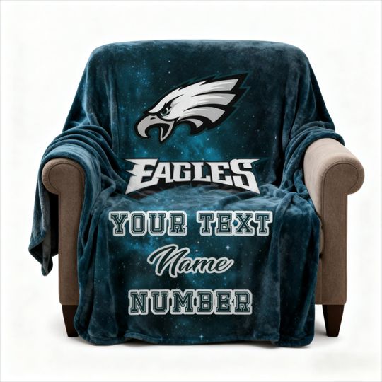 Discover Custom Name Blanket, Personalized Football Throw, Game Day Gift, Custom Blanket, Christmas Gift for Rave Fans