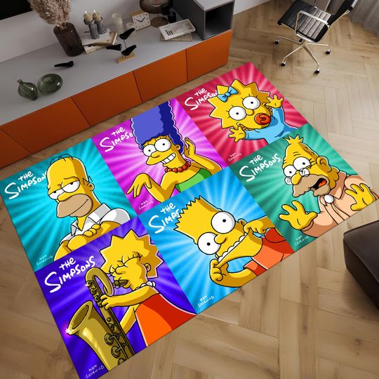Discover Simpson Family Rug, Homer Simpson Rug, Cartoon Decor