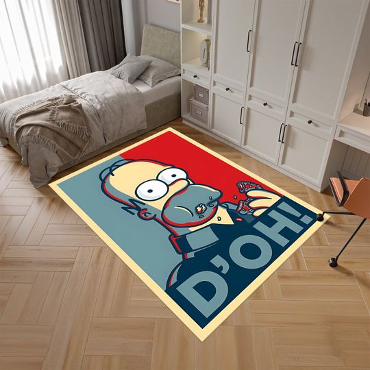 Pop Art Rug, Simpsons Rug, Anime Decor