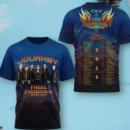 Discover Merry Christmas Journey Tour 2026 Final Frontier 3D shirt