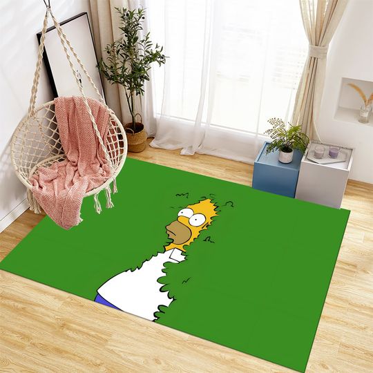 Discover Simpson Rug: Funny Cartoon Movie Rug, Kids Room Decor, Cute Movie Character Rug
