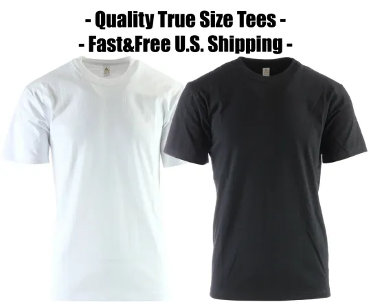 Discover 3-PACK Big Tall Men's T-Shirts Heavyweight Oversized Solid Tees ALL PRO 5XL