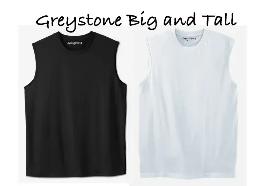 Discover Greystone Big Tall Muscle Comfort Shirt Sleeveless Tees T-Shirt Shooter Tank Top