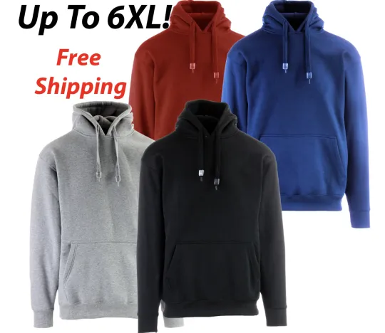 Discover Big & Tall Men's Hoodie Essentials Hooded Pullover Sweatshirt Heavy Fleece Blend
