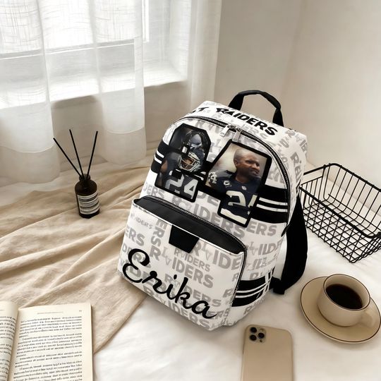 Custom Name football Raider Football Fan Backpack