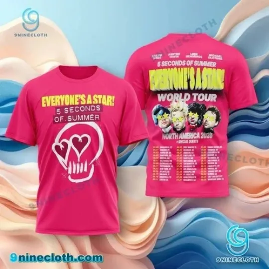 Discover 5 Seconds of Summer Tour 2026 T-Shirt 3D Tee Shirt