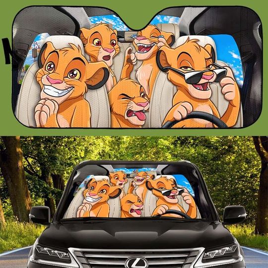 Discover Disney Simba Car Sunshade, The Lion King Sunshade, Lion King Car Shade, Disney Lion Auto Sunshade, Magic Kingdom Sunshade, Car Decor