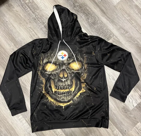 Discover Pittsburgh Steeler Skull Nightmare Hoodie 3D  Size XL