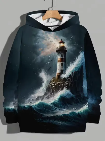Discover Lighthouse Graphic 3D All Over Print Hoodie