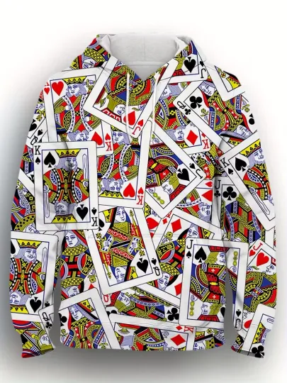 Discover Playing Card Symbol 3D All Over Print Hoodie