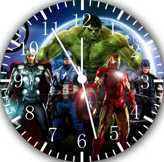 Avengers Superheroes Hulk Wall Clock