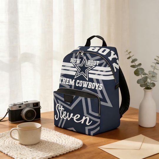 Discover Personalized Dallas Backpack, Custom Football Inspired Bag, Game Day Gift, Sports Backpack, Sports Fan