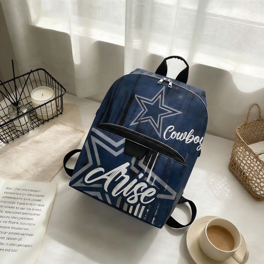 Discover Personalized Leather Backpack, Custom Leather Bag, Football Players, Football Team Sport Fans, Dallas Fan Gift
