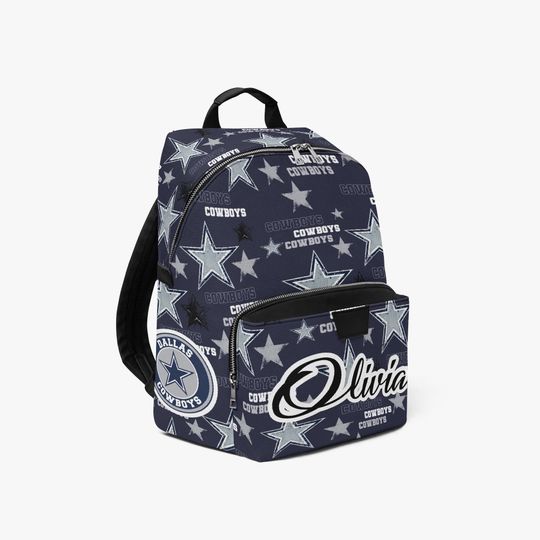 Discover Personalised Name  PU Leather Backpack, Add Custom Name, Football Supporter Bag, Christmas Gift