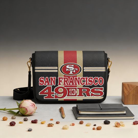 Personalized 49ers Messenger Bag, Custom Name Football Fan Bag, football Crossbody Gift for San Francisco 49ers Lovers