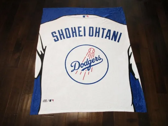 Shohei Ohtani Dodgers Blanket - Custom Name, Silk Touch Fleece, 153cm