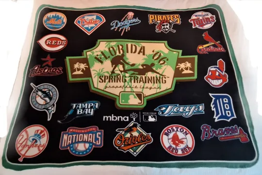 Discover Grapefruit League FL Fleece Blanket 64"x49" 18 Logos 2006 Spring Training
