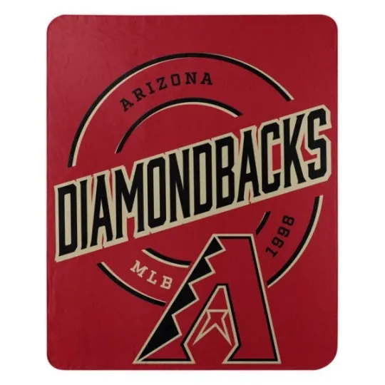 Discover Arizonna Diamondbacks Rolled Fleece Blanket 50" by 60" Style Called Campaign
