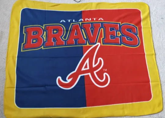 Atlanta Braves Fleece Throw Blanket 54"x45"