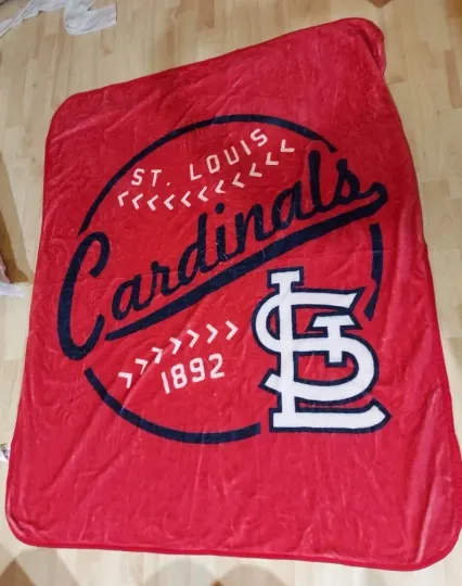 Discover Northwest MLB St. Louis Cardinals 46x60 inch Fleece Throw Blanket Red/Black