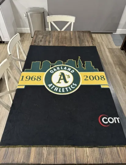 Discover NEW Vintage Oakland 40th Anniversary Athletics A's Blanket SGA 52" x 59" Fleece