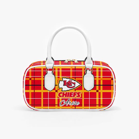 Personalized PU Leather Handle Crossbody Bag with Custom Name Football Inspired Fan Gift for Women, Trendy Purse