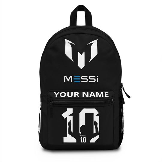 Personalized Messi Backpack, Soccer Fan Gift, Custom Football Bag, Sports Travel Backpack, Messi Fan Gear, Birthday Gift for Him