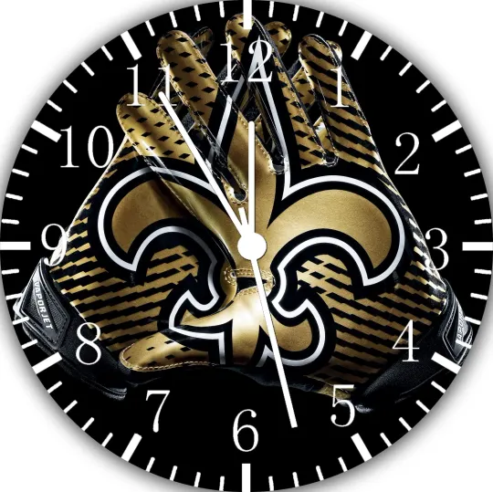 New Orleans Saints Frameless Borderless Wall Clock Nice For Gifts or Decor