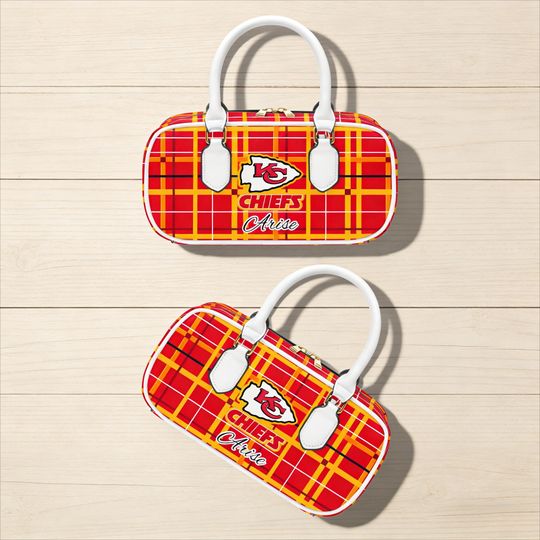 Custom Name Football Fan PU Handle Bag Personalized Crossbody Purse for Women, Game Day Spirit Stylish Fan Accessory