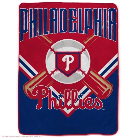 Discover MLB Philadelphia Phillies On Deck Ultra Cozy Blanket: Sports Team Logo Plush ...