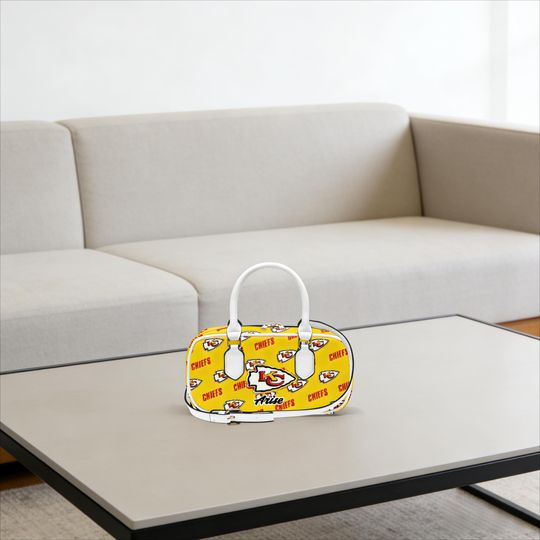 Custom Name Football Fan PU Leather Handle Bag, Personalized Crossbody Bag for Women, Game Day Outfit Accessory