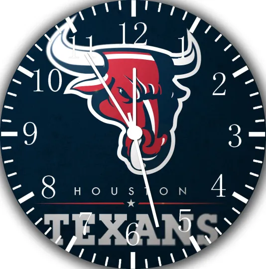 Discover Houston Texans Frameless Borderless Wall Clock For Gifts or Home Decor