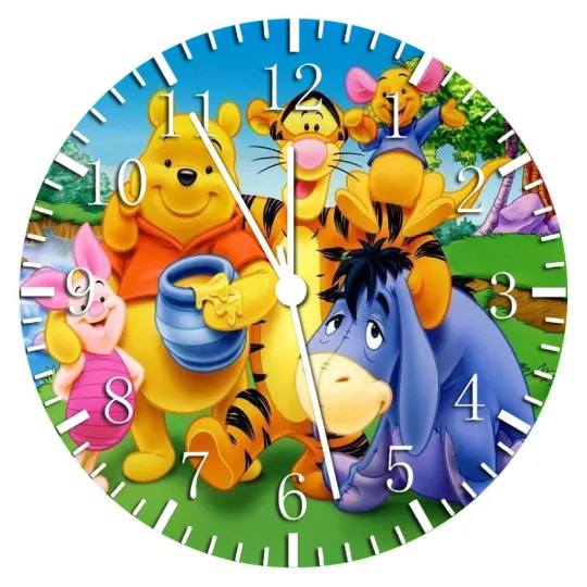 Winnie The Pooh Frameless Borderless Wall Clock Nice For Gifts or Decor