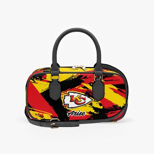 Personalized PU Leather Handle Crossbody Bag with Custom Name Fan Gift for Women,  Football Inspired Purse