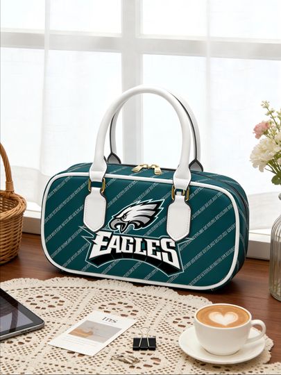 Custom Name Crossbody Bag - Eagle Football Fan Hand Bag - Game Day Gift
