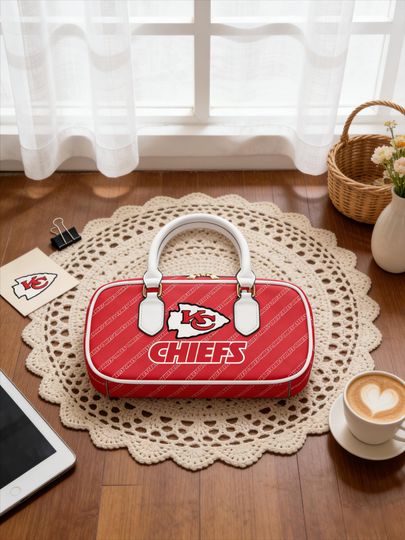 Chief Football Handbag  - Womens Custom Sports Handbag - Personalized Name Crossbody Bag - Gift For Her