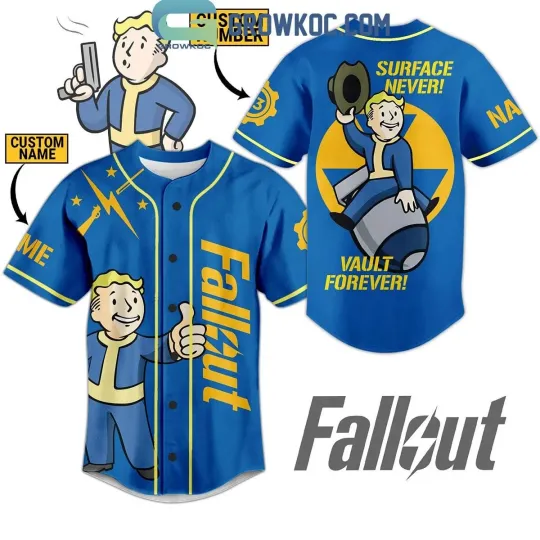 Discover Falllout Surface Never Vault Forever Baseball Jersey- trendy 2025 jersey