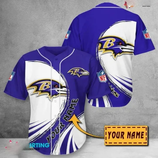 Discover RAVENS PERSONALIZED baseball jersey, 3d gift,2025 hot