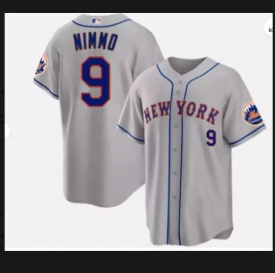 Discover player Nimmo #9 Mets 2024 Printed baseball jersey, 3d gift,2025 hot